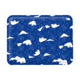 thumbnail image 1 of Estera de enfriamiento para mascotas, impermeable, suave, resistente a los arañazos, segura, gruesa, para gatos, perros, cama con almohadilla de hielo para verano, oso de hielo azul real M, 1 of 5