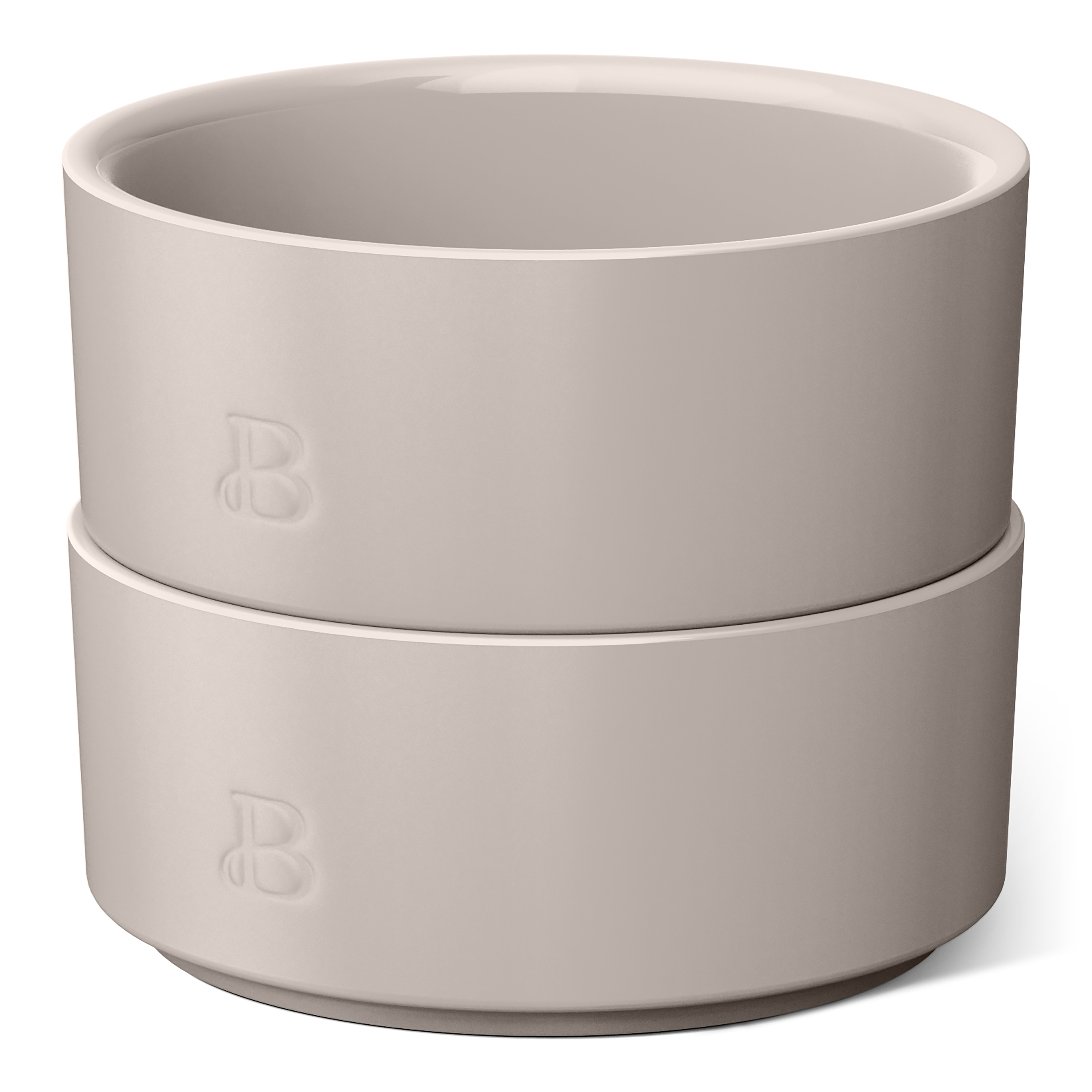 Beautiful 2-Piece Stoneware Ramekin Set, Porcini Taupe by Drew Barrymore