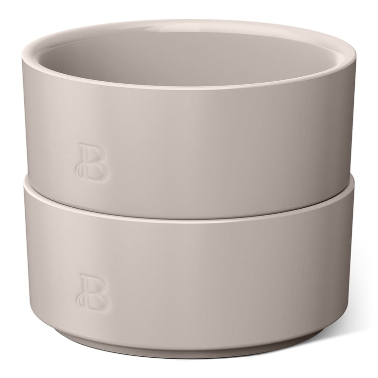 Beautiful 2-Piece Stoneware Ramekin Set, Porcini Taupe photo 1
