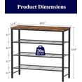 thumbnail image 2 of Shoe Rack, Rustic Brown Shoe Organizer with Leveling Feet, Sturdy & Rust-Proof Shoe Storage for Closet, Entryway, Bedroom, Living Room, Brown, 2 of 4