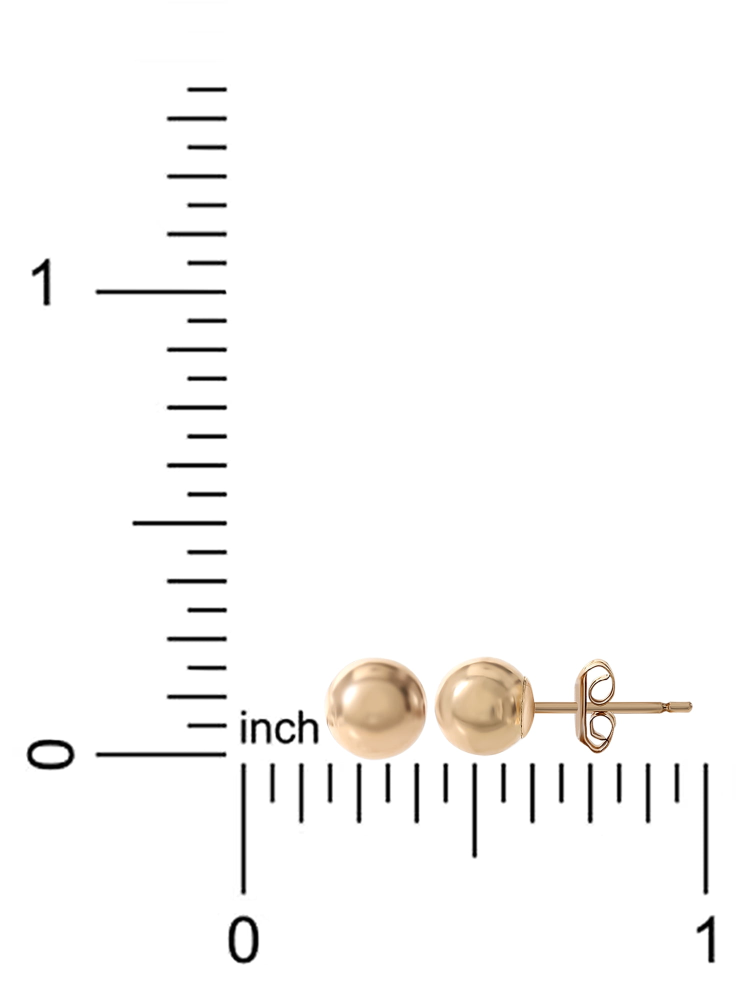 Brilliance Fine Jewelry Women’s 14K Yellow Gold 5MM Ball Stud Earrings