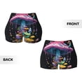 thumbnail image 5 of Fotbe Colorful Mushroom Seamless Shorts, Womens Workout Shorts High Waist Stretch Booty Short for Gym/Yoga/Running/Biking-Small, 5 of 9