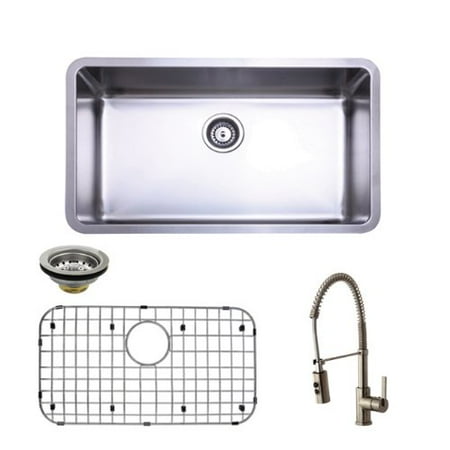 UPC 663370313547 product image for Gourmetier KZGKUS3018F Undermount Single Bowl Kitchen Sink and Faucet Combo with | upcitemdb.com