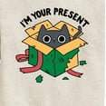 thumbnail image 3 of Instant Message - Cat Christmas Present - Toddler & Youth Crewneck Fleece Sweatshirt, 3 of 6