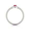 thumbnail image 6 of Round and Oval Shape Natural Ruby Gemstone Ring in 14K White Gold (Size: 6.5), 6 of 6