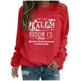 thumbnail image 2 of Alkepwun Halloween Sweatshirts for Women Salem 1692 Broom Co. Shirt Fleece Lined Halloween Witch Sweaters Crewneck Holiday Pullover Long Sleeve Tops, 2 of 6