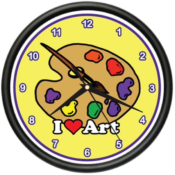ARTIST Wall Clock artist's paint brush art teacher gift