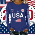 thumbnail image 5 of MEICHEN Lady 250th Special Pattern Round Neck Casual Comfortable Daily Long Sleeved T Shirt, 5 of 6