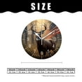 thumbnail image 2 of 14 Inch Wall Clock Battery Operated Silent Clock Decorative for Office, Kitchen, Outdoor, Living Room，American Flag Deer Forest Elegant Pattern, 2 of 4