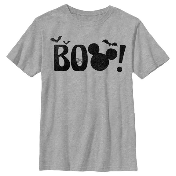 Boy's Mickey & Friends Halloween BOO  Graphic Tee Athletic Heather Small