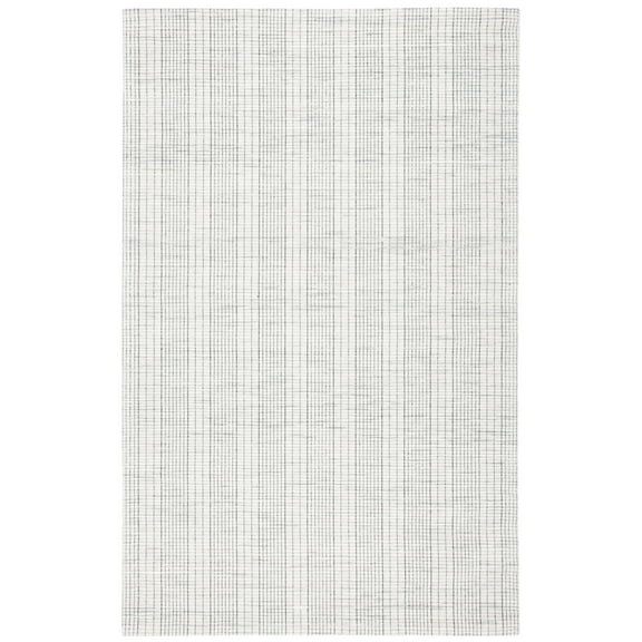 SAFAVIEH Marbella Ibrahim Striped Area Rug, Light Grey/Beige, 5' x 8'
