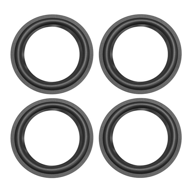 Unique Bargains 5.5 inch Speaker Rubber Edge Surround Rings Replacement Part for Speaker Repair or DIY 4pcs