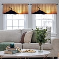 thumbnail image 4 of LALILO Kitchen Curtain Valance Flag Mountain Sky And Rod Pocket Window Curtain 52"x 18" Set of 2, 4 of 7