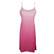 Mogul Womens Dress Pink Beautiful Cut Out Neck Design Comfy Sundress
