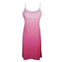 Mogul Womens Dress Pink Beautiful Cut Out Neck Design Comfy Sundress
