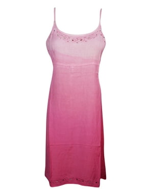 Mogul Womens Dress Pink Beautiful Cut Out Neck Design Comfy Sundress