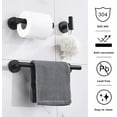 thumbnail image 7 of Marmolux Acc 3-Piece Matte Black Bathroom Towel Bar Set, Stainless Steel Wall Mount, 7 of 7
