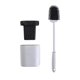 thumbnail image 2 of Cepillo de baño de silicona, conjunto de soporte de secado rápido montado en la pared, cerdas suaves flexibles duraderas, accesorios de baño Wc, blanco Feliz Sencillez, 2 of 5