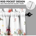 thumbnail image 6 of Christmas Kitchen Curtains and Valances Set of 3,Red Christmas Elk Snowflake Christmas Kitchen Decor, Winter Xmas Curtains and Valances Short Curtain Set for Kitchen Bedroom Holiday Decor 24 Inch, 6 of 6