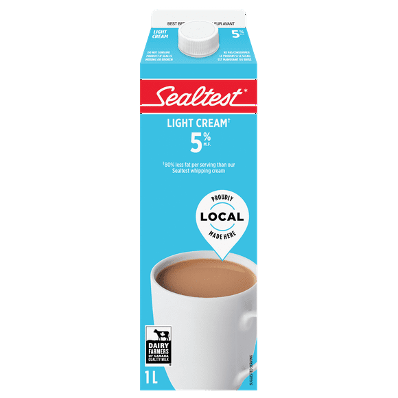 Crème légère 5 % Sealtest 1 litre