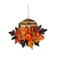thumbnail image 2 of Loyerfyivos Halloween Door Decorations Home Outside Hello Signs Decor Welcome, Halloween Wreaths for Front Outdoor Indoor Window Thanksgiving Garland Yard Hanging Vintage Maple Leaves Wreath Decor, 2 of 6