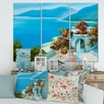 thumbnail image 1 of Designart House Near The Sea Colorful Flowers I Canvas Wall Art, 1 of 3