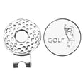 thumbnail image 3 of Clip de metal para gorra de golf Clip para gorra de golf Marca de golf Clip magnético para gorra Etiqueta de bola de metal con moneda redonda plateada, 3 of 4
