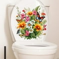 thumbnail image 5 of QHUDLV Butterfly Flower Toilet Stickers,Creative Seat Lid Decals,Waterproof Design, 5 of 9