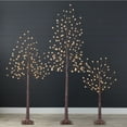 thumbnail image 2 of Best Choice Products Set of 3 Lighted Twig Birch Trees, 4ft, 6ft, 8ft w/ 300 LEDs, Warm White, Multicolor Lights - Brown, 2 of 9