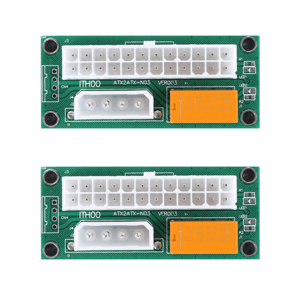 10 Pack Dual PSU Multiple Power Supply Adapter,Add2Psu ATX 24 Pin to Molex 4Pin Connector for BTC Miner