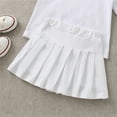 thumbnail image 4 of WhouRiu Big Girl's Skirt Summer High Waist A Line Pleated Skirt Kids Solid School Uniform Skirts White,Sized 7-8, 4 of 4
