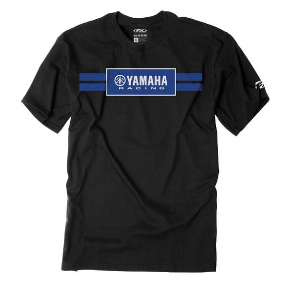 FACTORY EFFEX YAMAHA RACING STRIPES T- SHIRT / BLACK (L)
