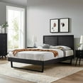 thumbnail image 2 of Platform Bed Frame, Full Size, Wood, Black, Modern Contemporary Urban Design, Bedroom Master Guest Suite, 2 of 10