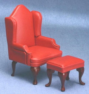 dollhouse chair and ottoman