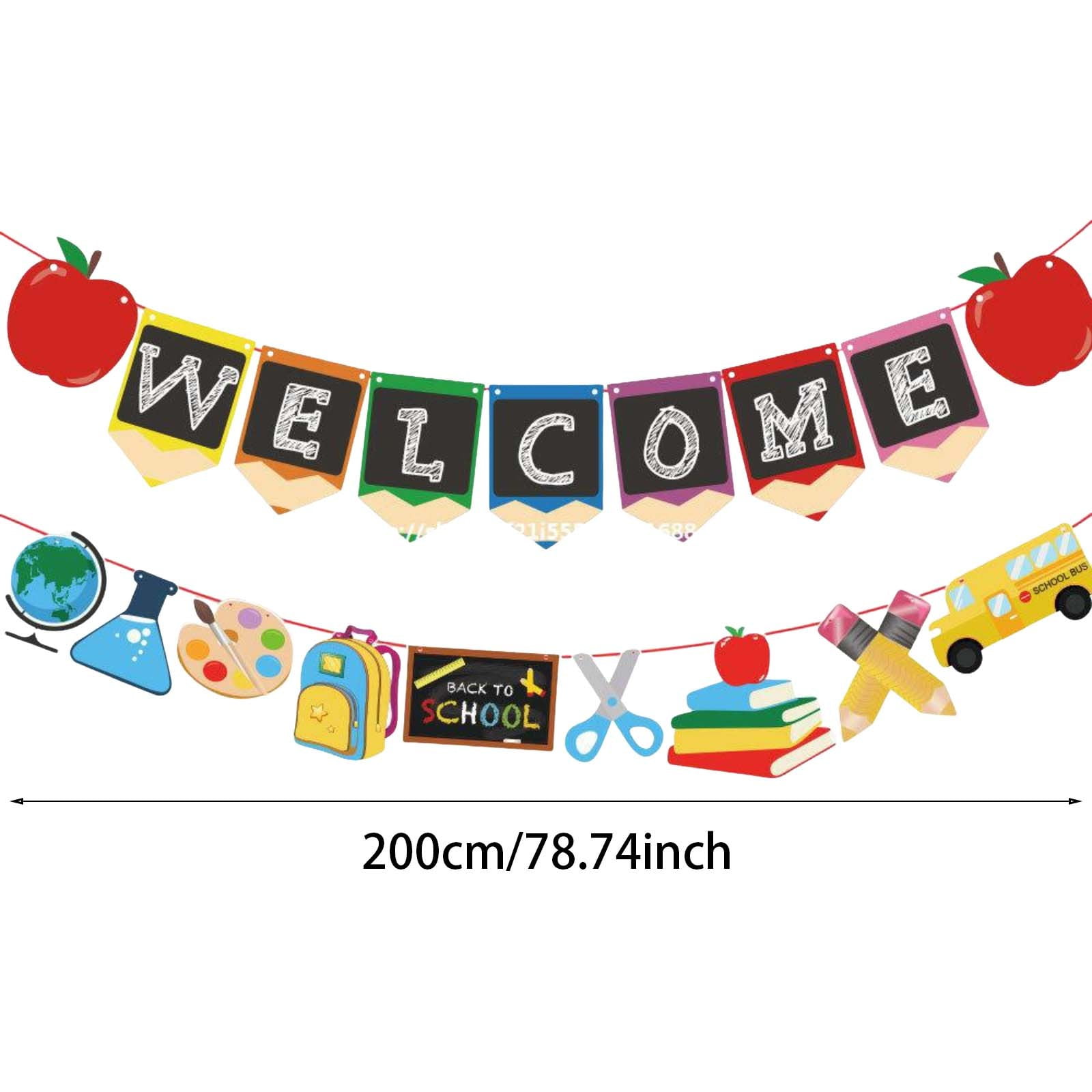Tkrady Welcome Banner First Day Of School Classroom Banner Back To School Party Decor
