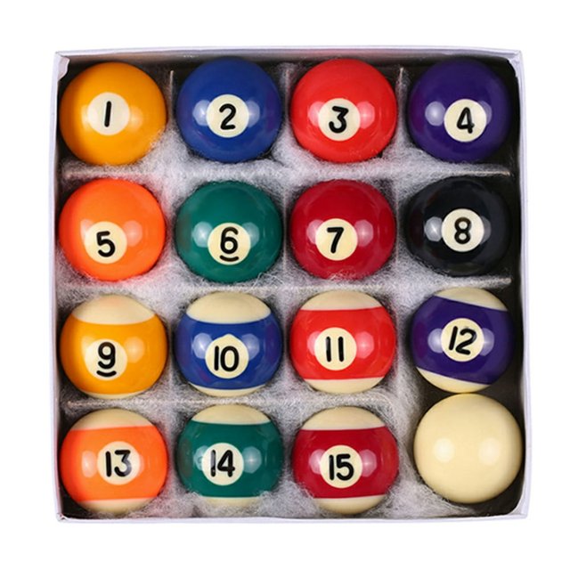 HLONK 25mm/32mm/38mm Children Mini Billiard Table Balls Set Small Resin Pool Cue Balls
