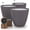 Gray, variant on Self Watering Pots for Indoor 3 - Flower Pot with Water Level for , Grow Tool - Self Watering Planter Pot - Coco Coir - White