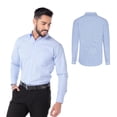 thumbnail image 2 of Camisa Oxford Manga Larga para Caballero, Color Azul Cielo, Talla Doble Extra Grande 75% Algodón y 25% Poliéster. Yazbek C0605, 2 of 3