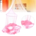 thumbnail image 4 of Hanging Mosquito Net, Skin Friendly Portable Safe Bed Canopy Polyester  For Adult For Home Bedroom Pink, 4 of 8