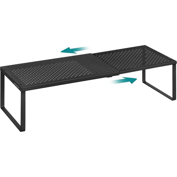 Especiero, Extensible, Organizador de Cocina, Estante de Cocina, Organizador de Armario, Metal, Encimera, Blanco Mate