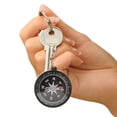 thumbnail image 3 of 12Pcs Silver Alloy Compass Keychain for Navigation and Outdoor Use, 3 of 9