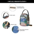 thumbnail image 4 of FORMRS Crossbody Bag for Women Quilted Travel Shoulder Cell Phone Purse with Chain Strap Handbag, Pink Seaside, 4 of 7