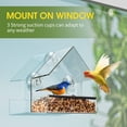 thumbnail image 3 of Rongsi Samll Window Bird Feeder, Clear Window Bird Feeders with Strong Suction Cups, Bird House for Outside Wild Birds, 3 of 6