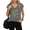 1-Gray, variant on UNISHE Women's Rooted Plant Graphic V-Neck Short Sleeve T-Shirt White Vintage Nature Aesthetic Top