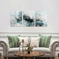 thumbnail image 2 of 3 Piece Abstract Module Canvas Wall Art Simplicity Hanging Painting for Living Room Bedroom Office, 12x16 Inch with Inner Framed Canvas Prints Wall Decor Contemporary Watercolor Home Artwork, 2 of 6