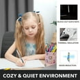 thumbnail image 4 of Deconovo Blackout Curtains Pair Grommet Curtains with Backside Silver for Baby Bedroom 52W x 72L inch Light Gray 2 Panels, 4 of 7
