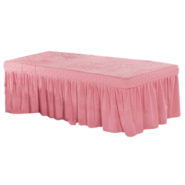 GUOOL Jupe de Table de Massage en Microfibre 190x70cm Rouge_1 Rouge_1