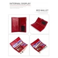 thumbnail image 3 of TAZAG high-quality oil wax leather long women's wallet multi-card slot genuine leather clutch bag multi-functional zipper coin purse, 3 of 4