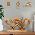 thumbnail image 3 of Decozen Gifts for Mom and Dad – Wooden Heart Sculpture, 2 Hearts Acacia Wood Figurine, Home Decor Gifts for Mom, Mother’s Day Gift Ideas, Mom Birthday Gifts, 3 of 9