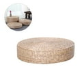 thumbnail image 3 of Handwoven Straw Round Floor Tatami Pouf Cushion, Meditation Woven Pillow Japanese Yoga Pad 40X6Cm Flat Weave, Padded Seating For Room Decor And Floor Meditation Use, 3 of 7